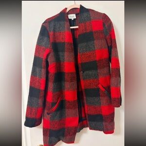 Kismet Red and Black Plaid Teddy Jacket